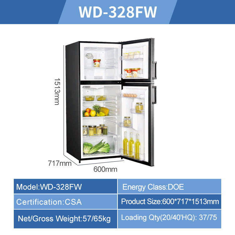 Home Refrigerator American Standard ODM Double Door Fridges Refrigerator for Homes Air Cooling Top Freezer Fridge