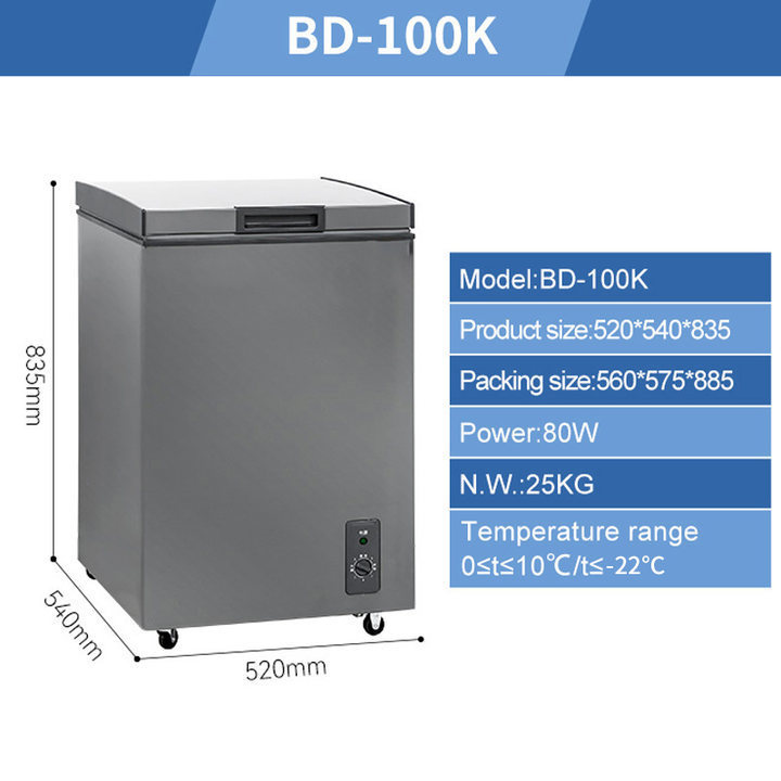 Upright Deep freezer Hot Sale Fridges and Deep Freezers Home Top Freezer 100 liter