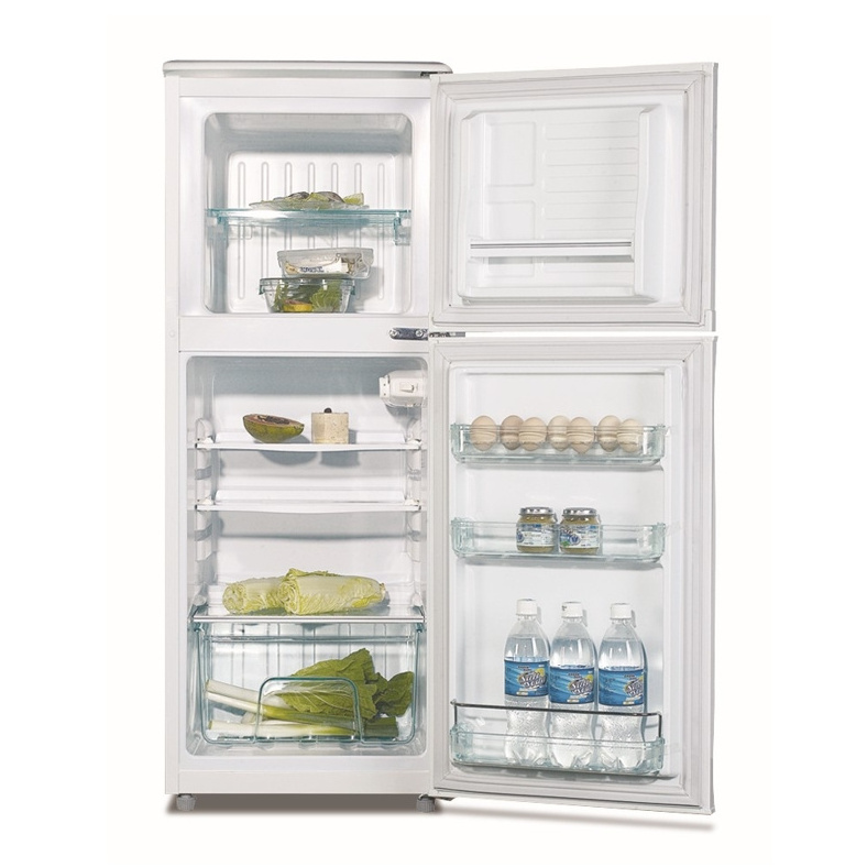 XRD-180 Top Freezer Double Door Fridges 168 Liters Home Refrigerator Stainless Steel Door Panel Fridge Refrigerator