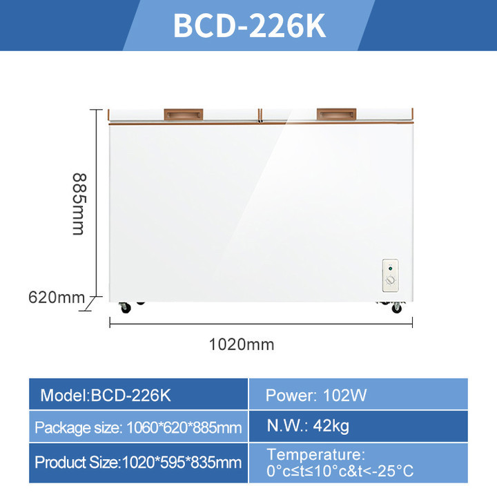 Fridges and deep freezers home 200 litres upright deep freezer double door top open double temperature refrigeration equipment