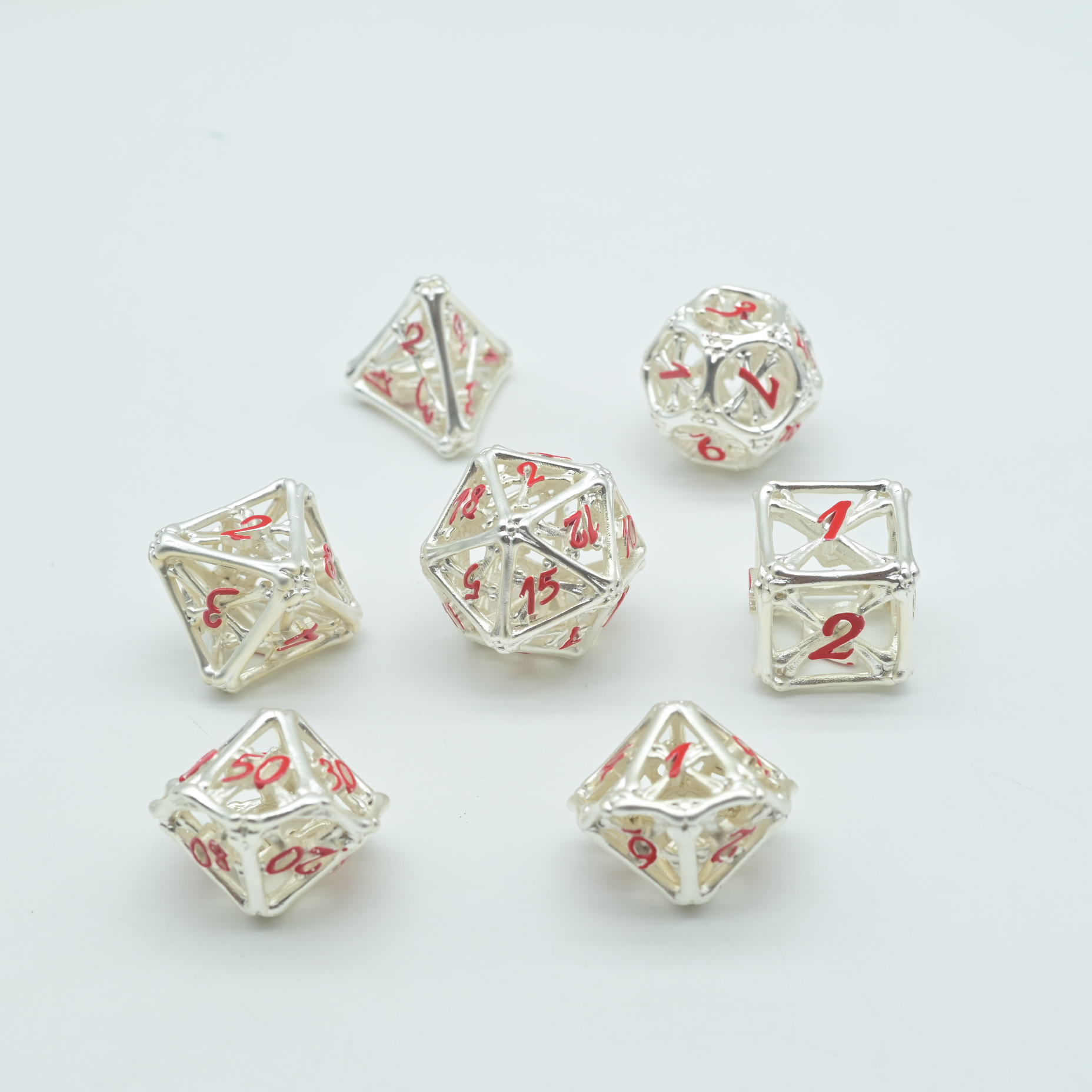 custom hollow rpg metal polyhedral loaded d20 gaming dice with dragon