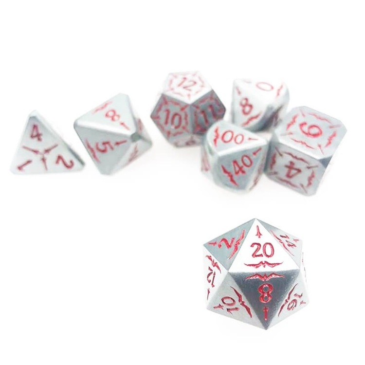 Eagle style High-precision engraving polyhedral metal loaded dice for dnd Board games