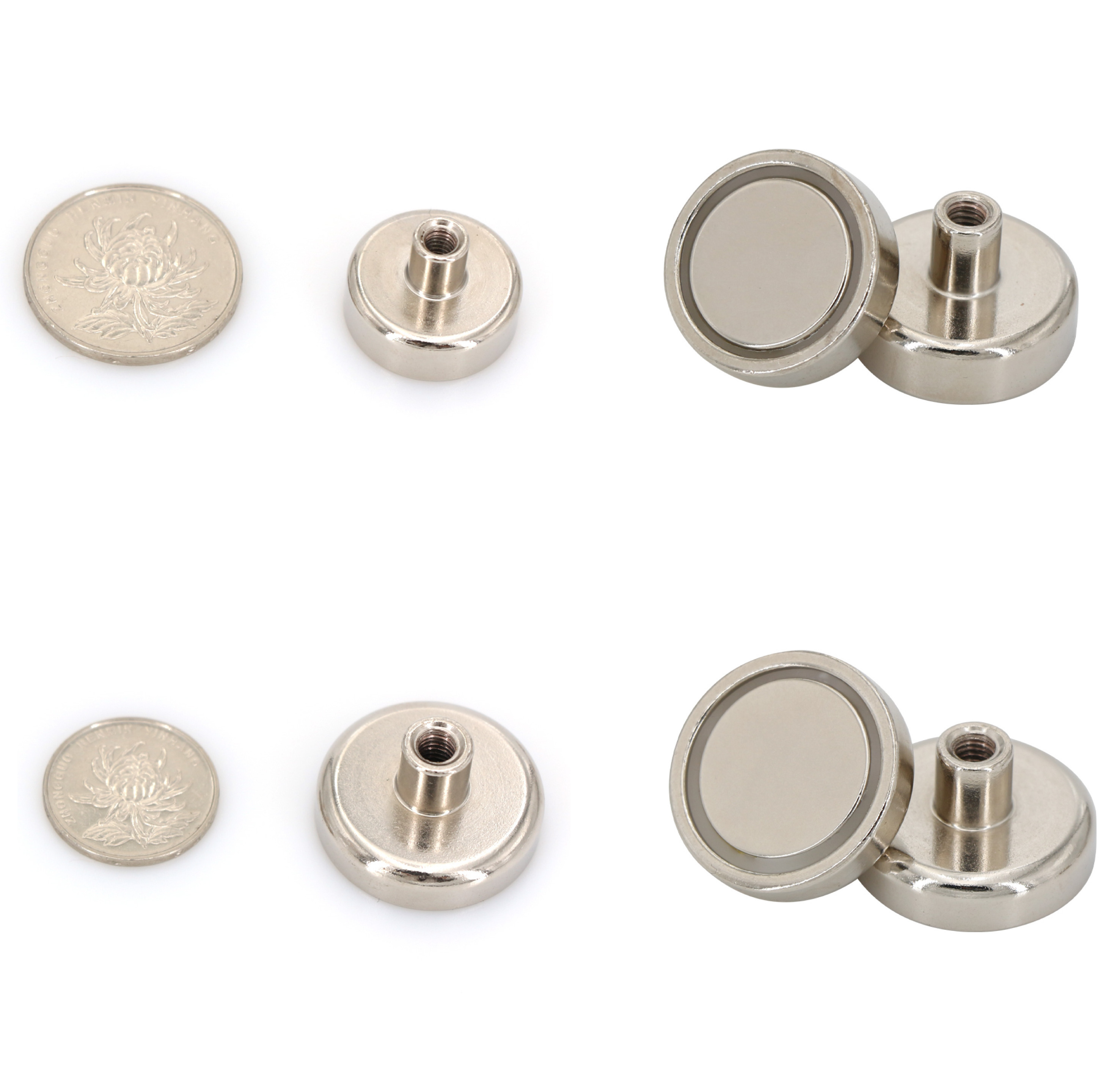 High Quality NdFeB Female Cup Neodymium Pot magnet with strong pulling force internal thread rod