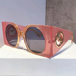 5613 Vintage Super Big Square Sunglasses For Women New Fashion Brand Wide Oversized Pink Gradient Sun Glasses Female Shades