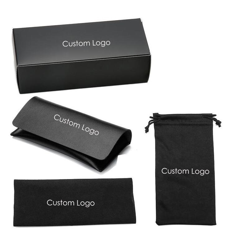 Lmamba Custom Logo Magnetic Leather Glasses Case Paper Box Sunglasses Packaging Set Cheap Sunglasses Case Set