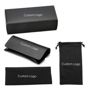 Lmamba Custom Logo Magnetic Leather Glasses Case Paper Box Sunglasses Packaging Set Cheap Sunglasses Case Set