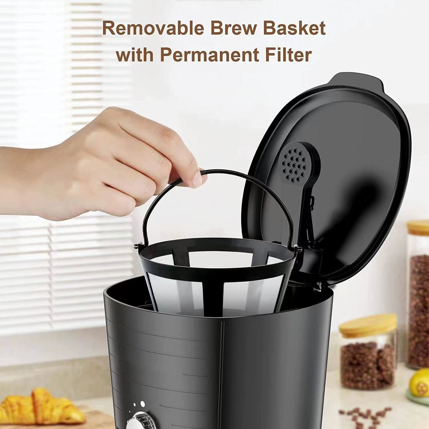 Iced Coffee Maker Single Serve Machine with Tumbler and Reusable Coffee Filter