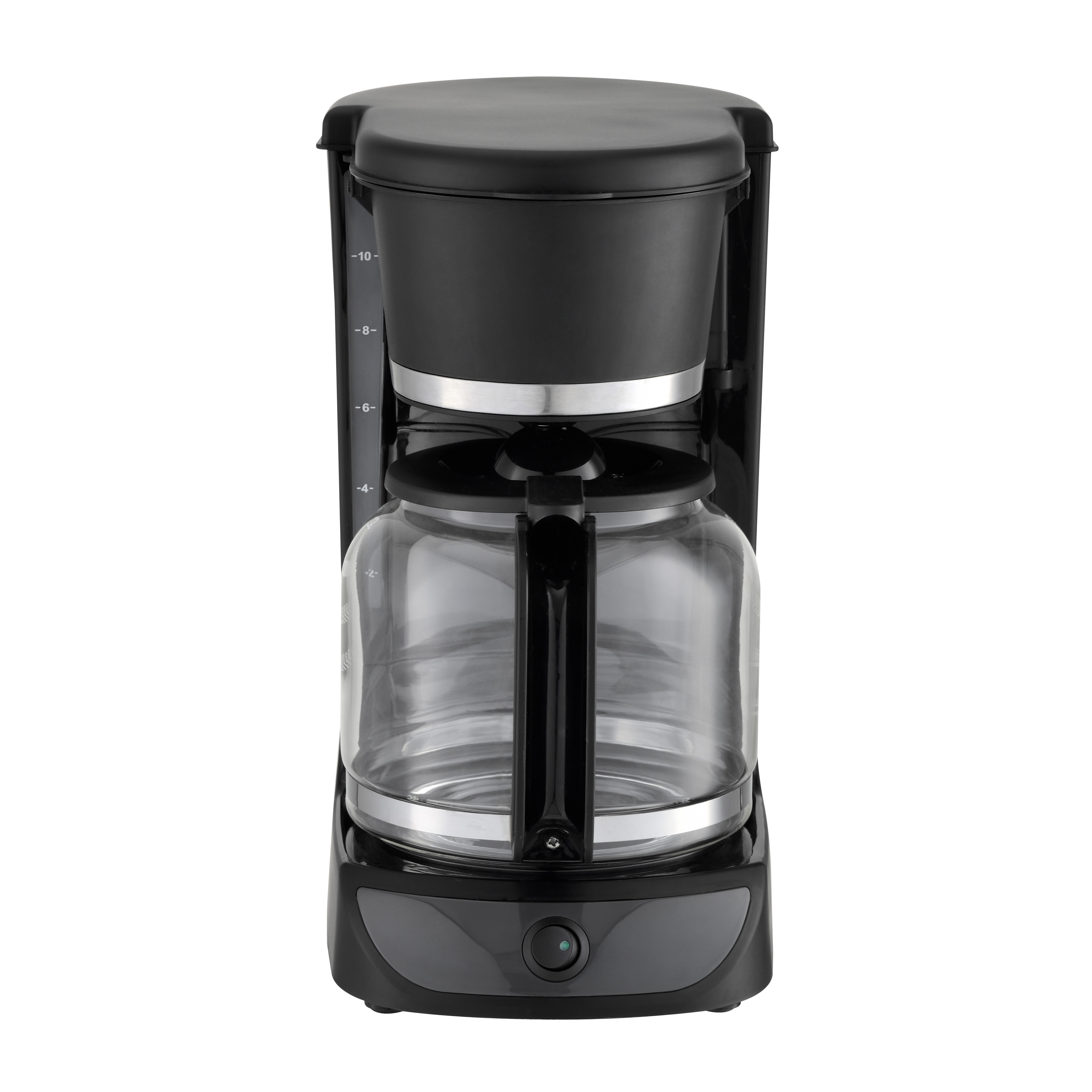 Basics 12-Cup Coffee Maker with Reusable Filter Black and Stainless Steel