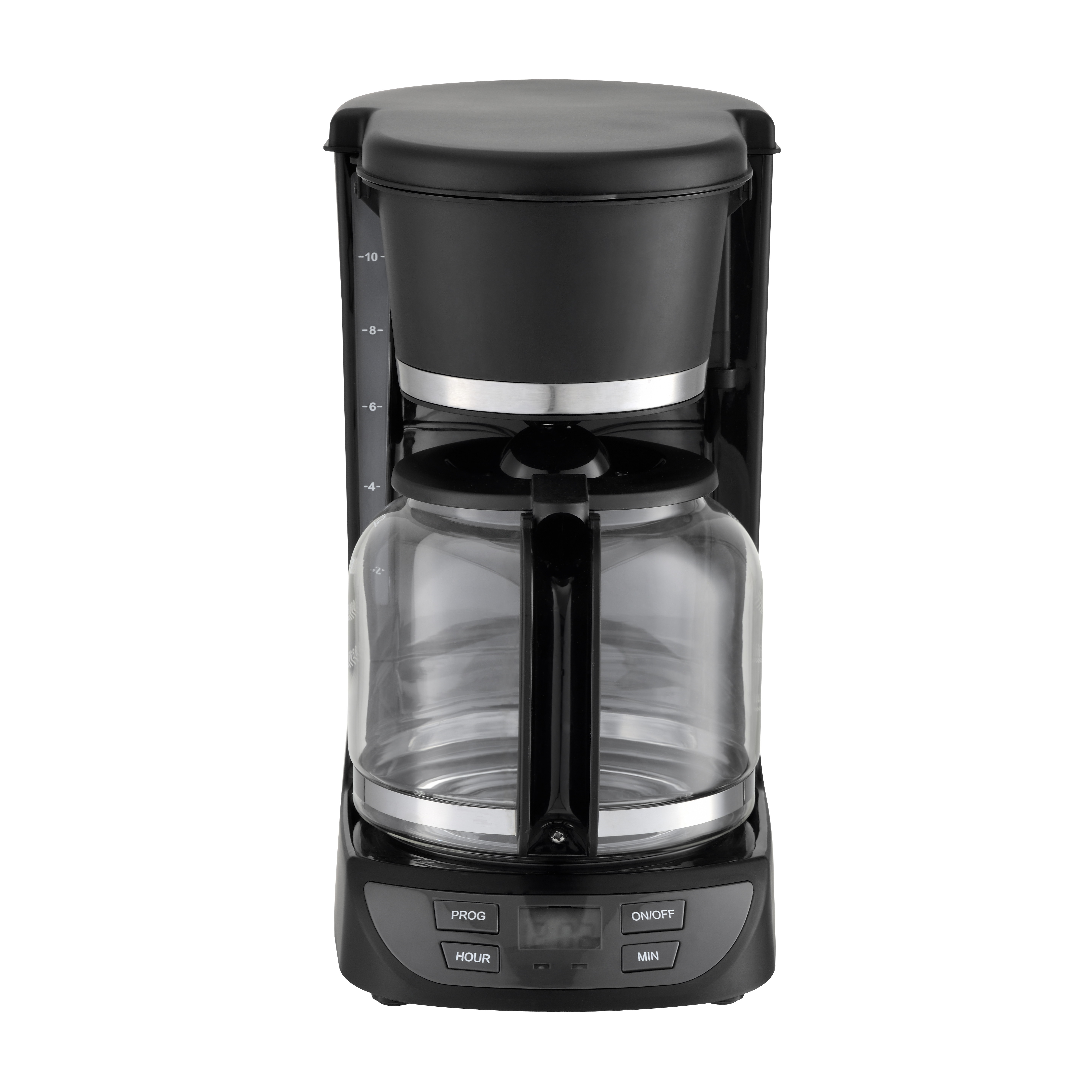 Basics 12-Cup Coffee Maker with Reusable Filter Black and Stainless Steel