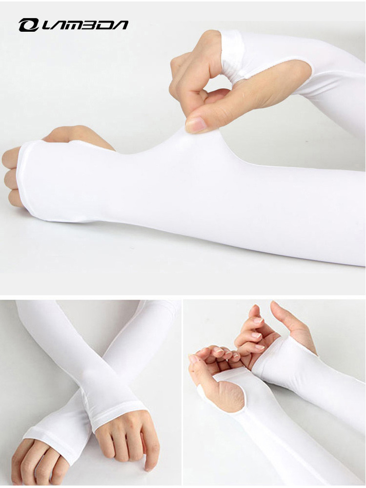 LAMEDA China Wholesale Long Sleeve Women Custom Cooling Arm Sleeves With Finger Clasp