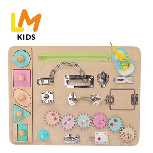 LM KIDS baby busy board Dementia Fidget Board, Sensory Board Wooden for Autism