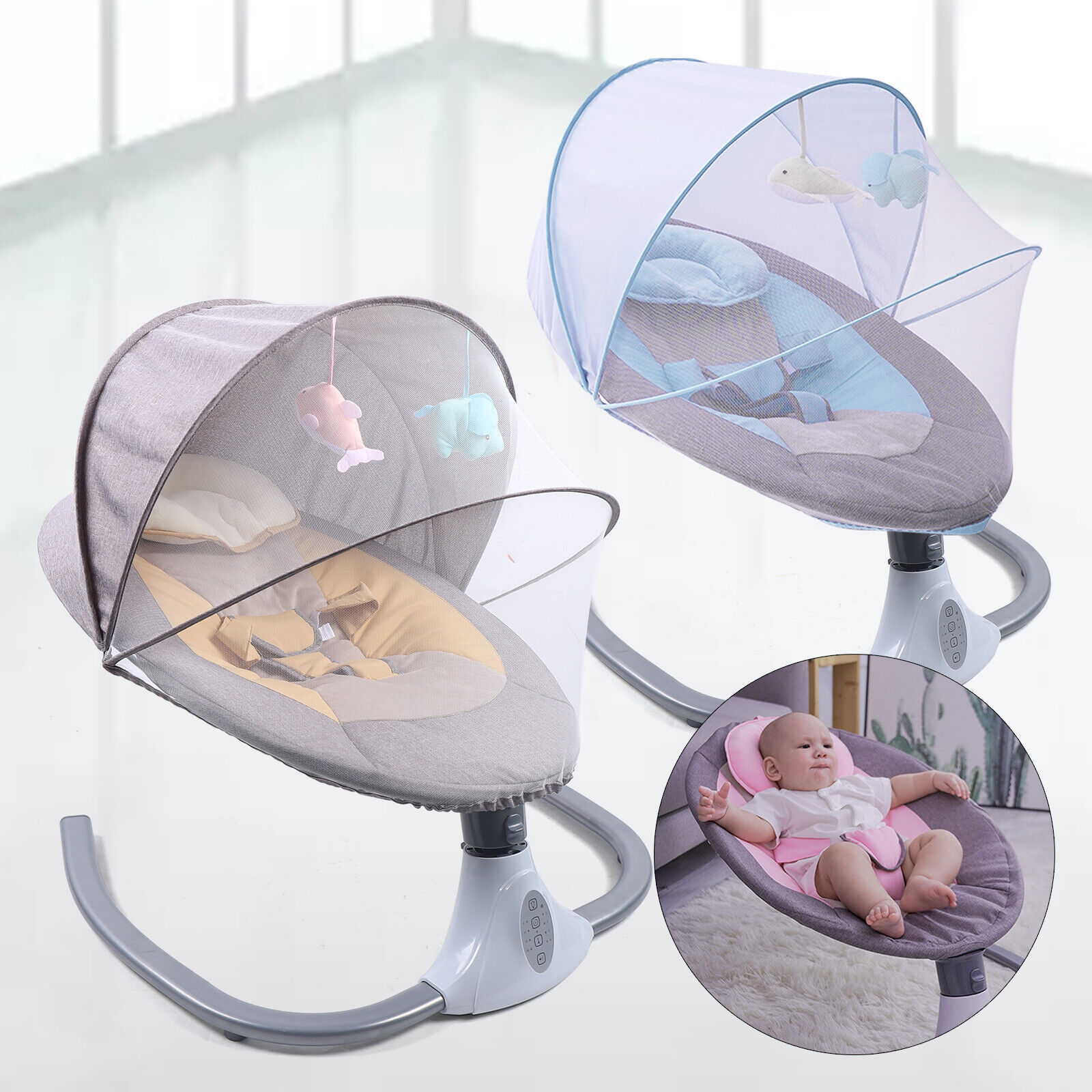 LM KIDS baby bouncer electric baby hammock cradle swing baby swing electric for twins