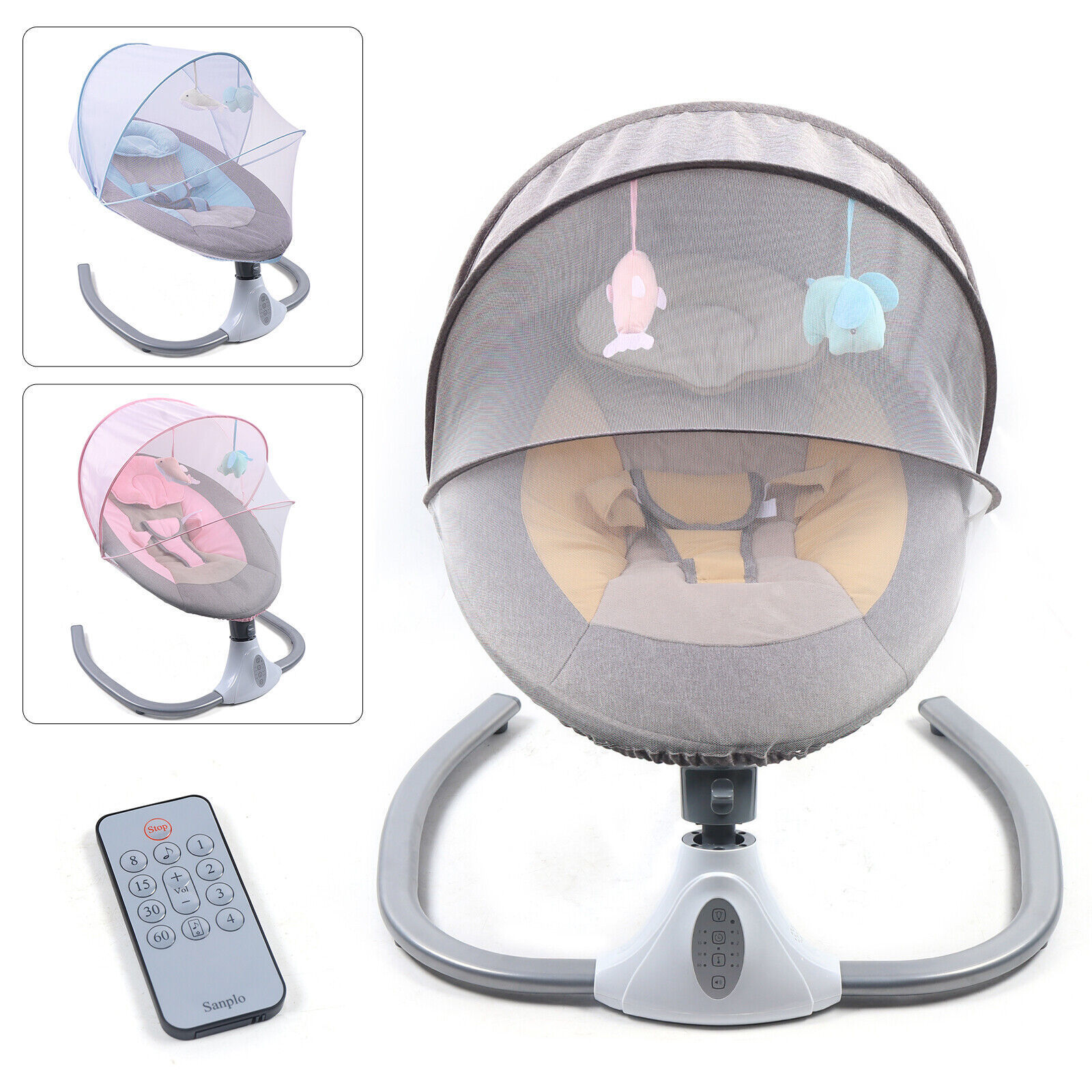 LM KIDS baby bouncer electric baby hammock cradle swing baby swing electric for twins