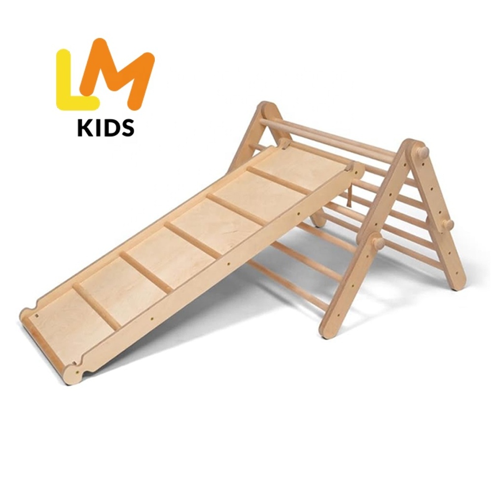 LM KIDS outdoor kids playground equipment slide swing wooden indoor climbing frame kids play