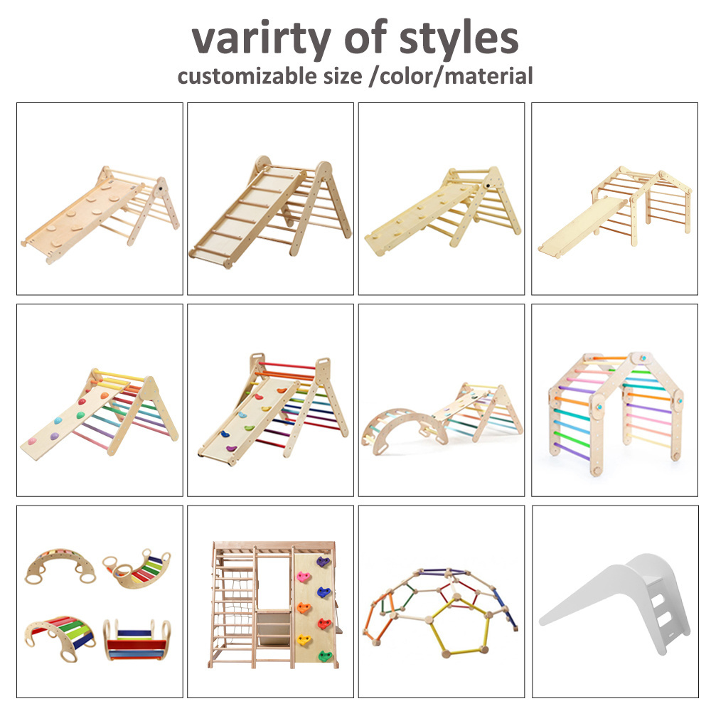 LM KIDS outdoor kids playground equipment slide swing wooden indoor climbing frame kids play