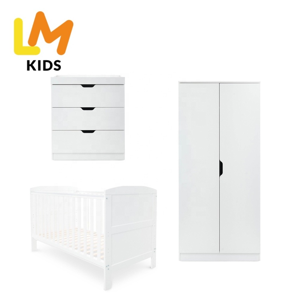 LM KIDS Classic 3 Piece Baby Nursery Bedroom Furniture Set