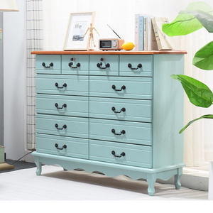 LM KIDS  changing table solid wooden Living room Cabinet furniture 6 Drawers Mirrored Dresser white Chest of Drawer