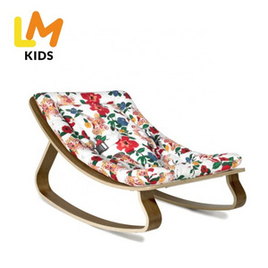 LM KIDS Baby Bouncer  Wood Sofa Rocking Swing Chair Cradle Bed Baby Rocker Baby Bouncer Adjustable Wooden Rocker Chair