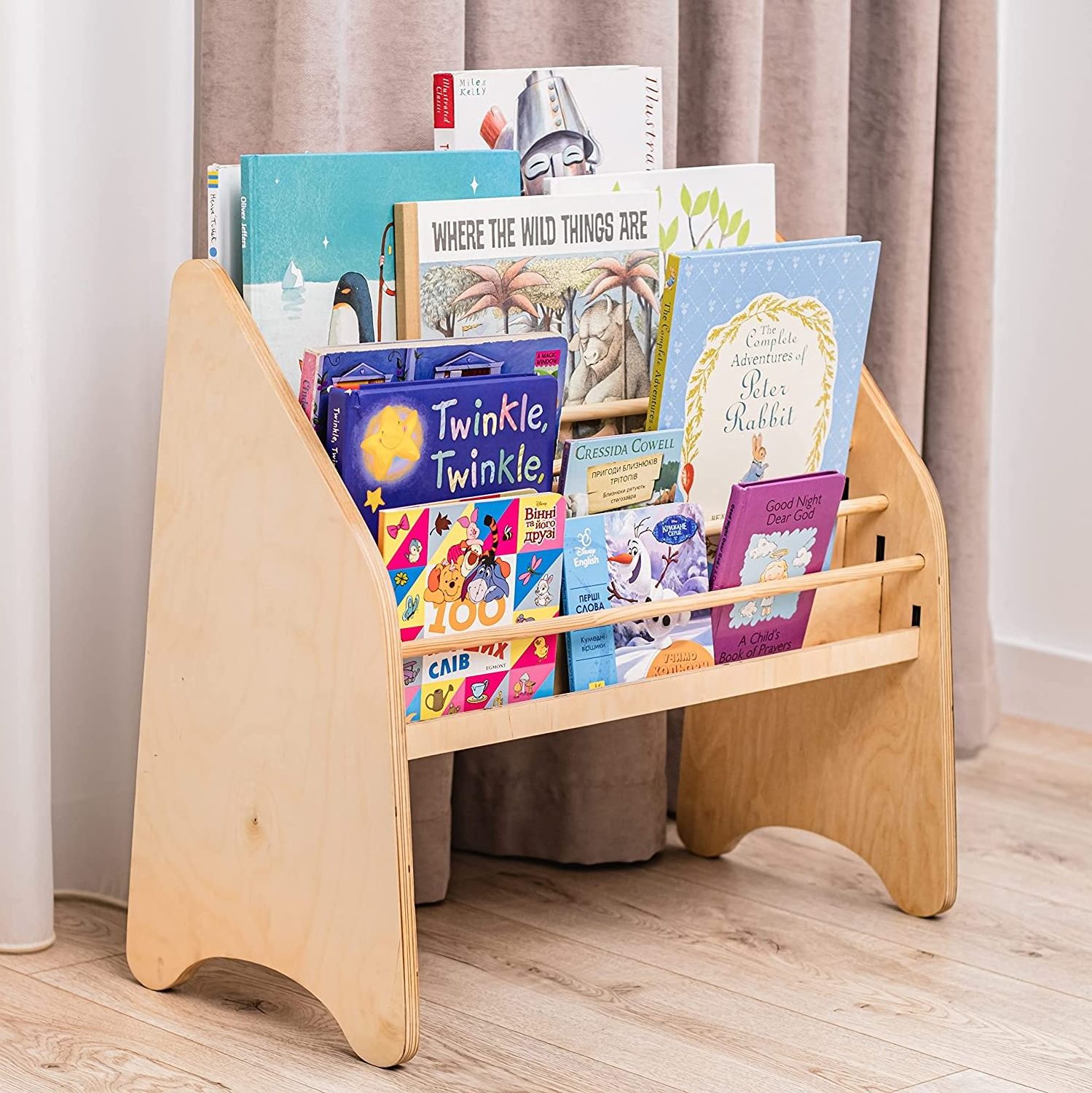 LM KIDS home furniture Montessori  bookcases wood kid book shelf  for home Toddler Nursery Decor Shelves bookshelf