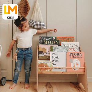 LM KIDS home furniture Montessori  bookcases wood kid book shelf  for home Toddler Nursery Decor Shelves bookshelf