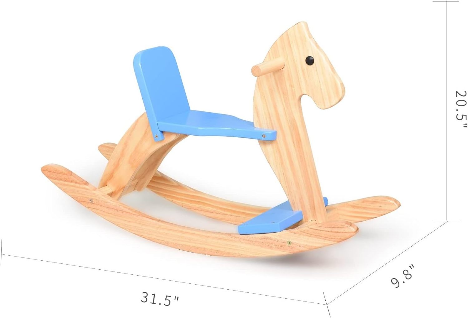 LM KIDS Infant Ride Toy Toddler Ride Animal Indoor/Outdoor Wooden Rocking Horse wooden horse sex toy hobby horse