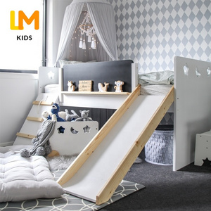 LM KIDS kids bedroom furniture set for girls bunk bed with Slide Twin Loft Bed for Toddlers bank bed for kids