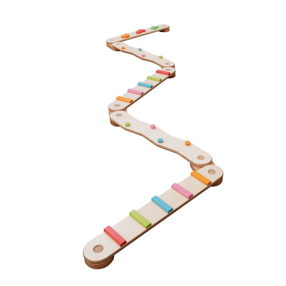 LM KIDS Cognitive Montessori Toy Toddlers with Stepping Stones Montessori Toddler Wooden Balance Beam