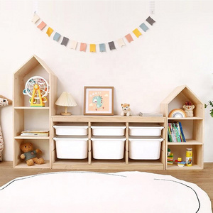 LM KIDS Kids Room Furniture Wood Children Toys Books Shoes Storage Shelf Combination Cabinet