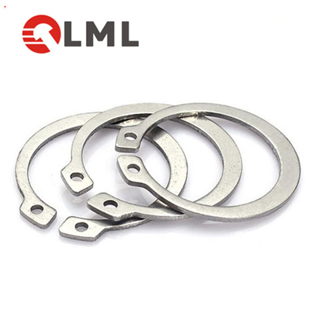 Custom Half Round Metal Open End C Shape Or U-Shape Pin Lock Clip Snap Retaining Washer For Shaft