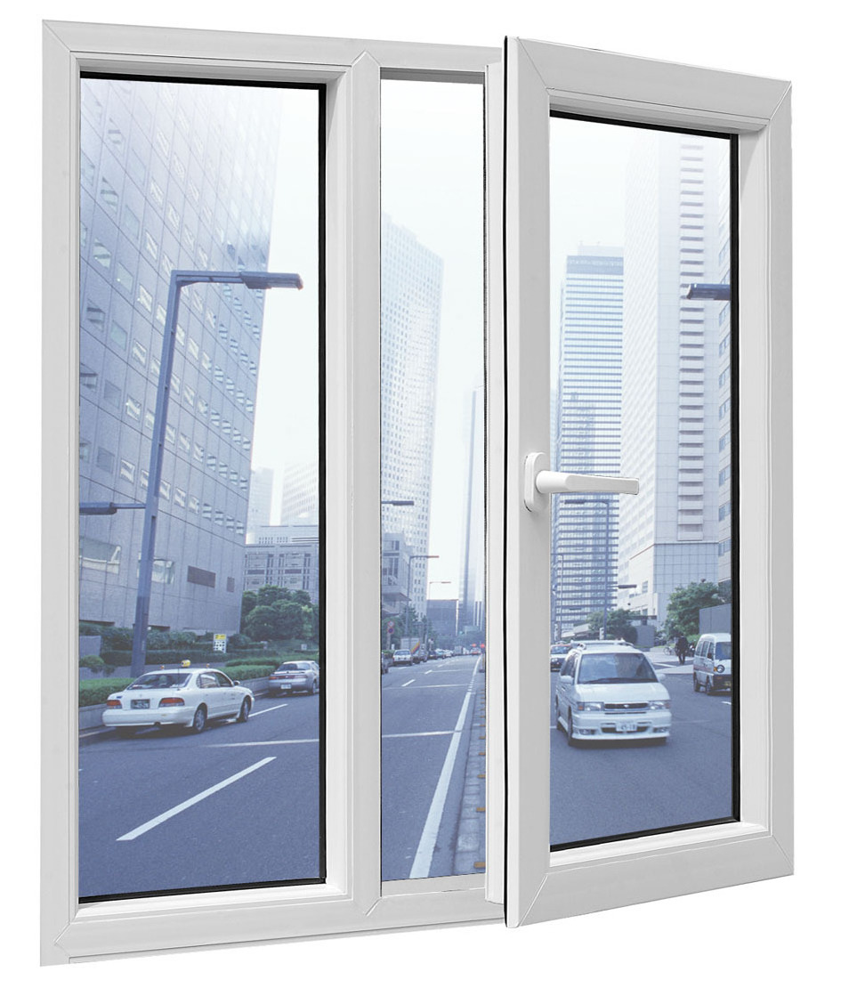 crank open 3 panel triple pvc upvc casement window