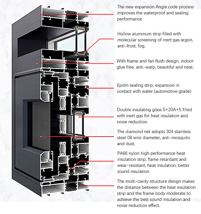 Double Glazed Aluminum alloy Sliding Windows And Door/Hurricane Proof Aluminium Windows