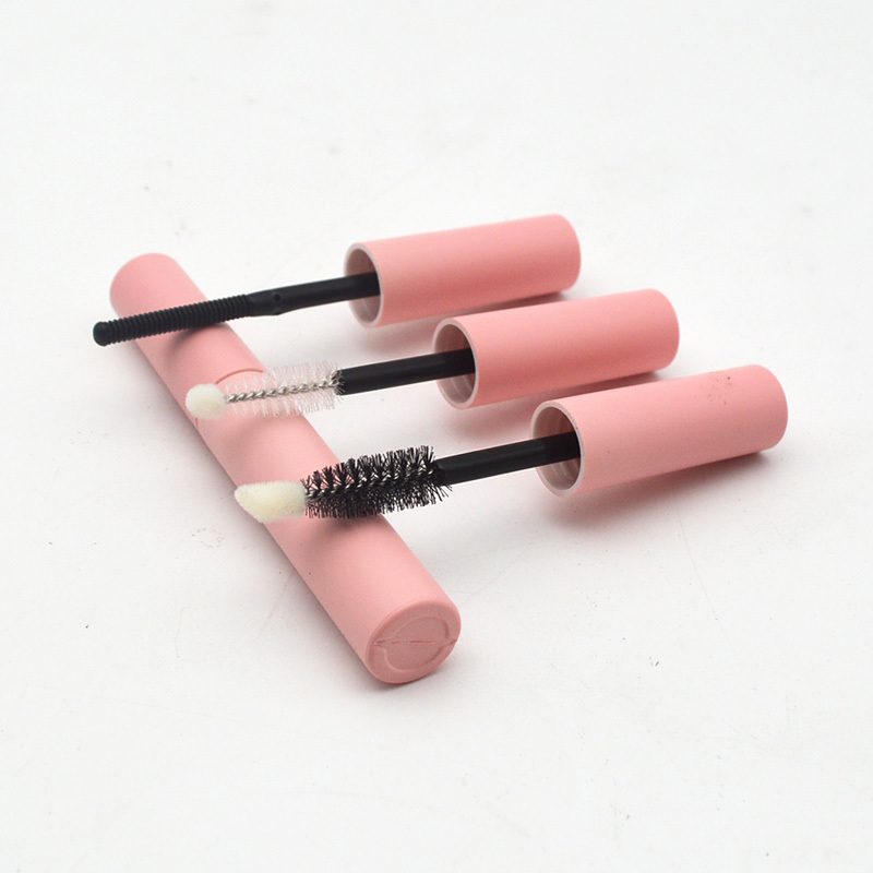 Custom Label Round Matte Pink Mascara Lipgloss Brush 4ml Empty Mascara Tube Custom Logo Eyelash Glue Bottle