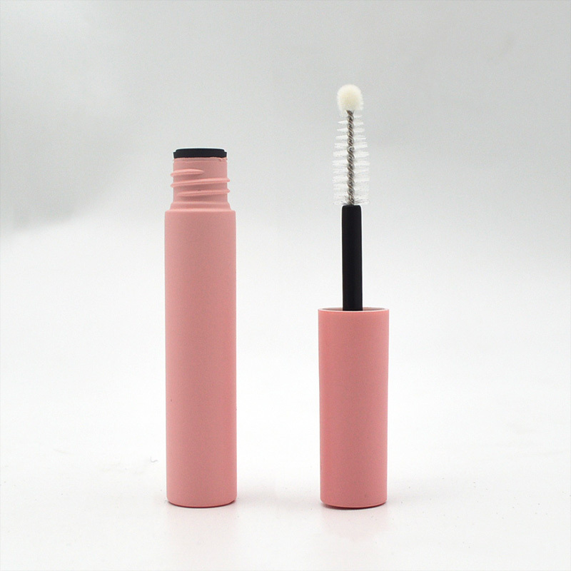 Custom Label Round Matte Pink Mascara Lipgloss Brush 4ml Empty Mascara Tube Custom Logo Eyelash Glue Bottle