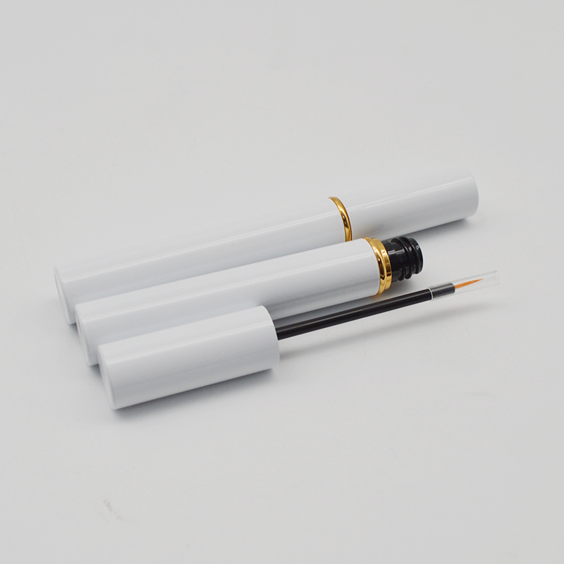 Luxury Empty Aluminum White Eyelash Mascara Bottle Empty Eyeliner Pencil White Tube