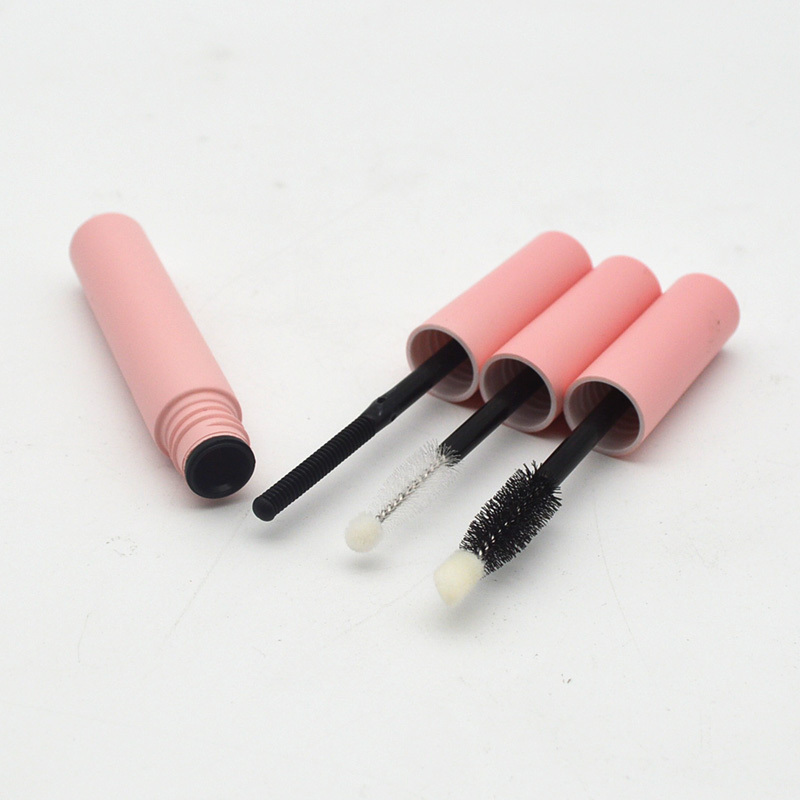 Custom Label Round Matte Pink Mascara Lipgloss Brush 4ml Empty Mascara Tube Custom Logo Eyelash Glue Bottle