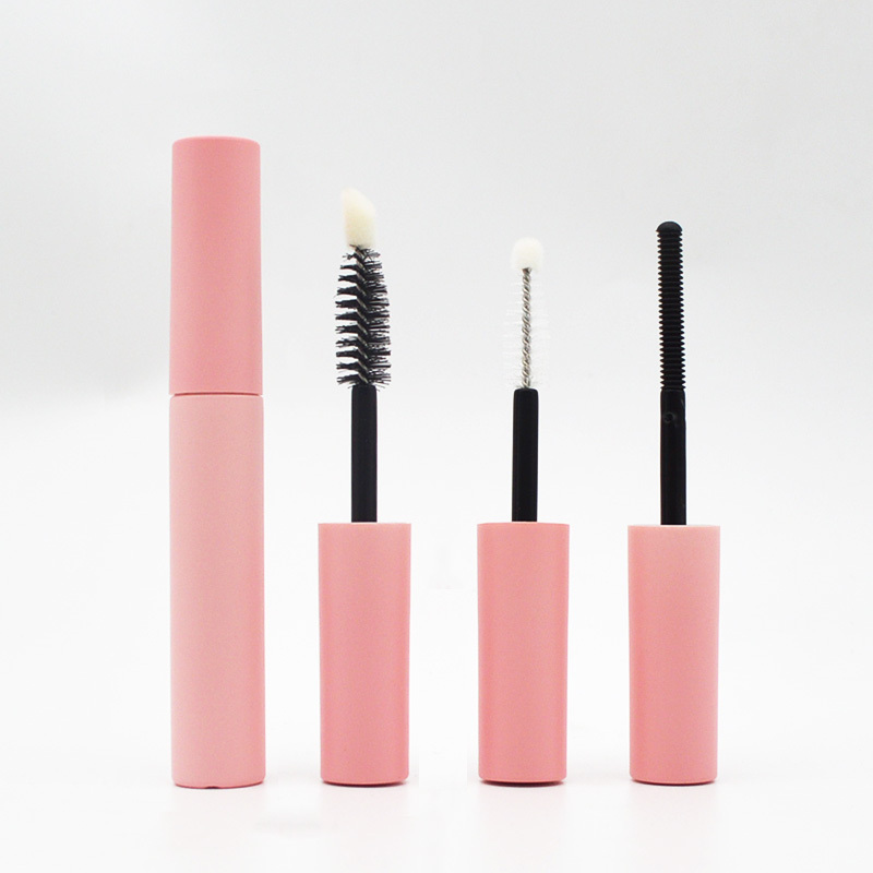 Custom Label Round Matte Pink Mascara Lipgloss Brush 4ml Empty Mascara Tube Custom Logo Eyelash Glue Bottle