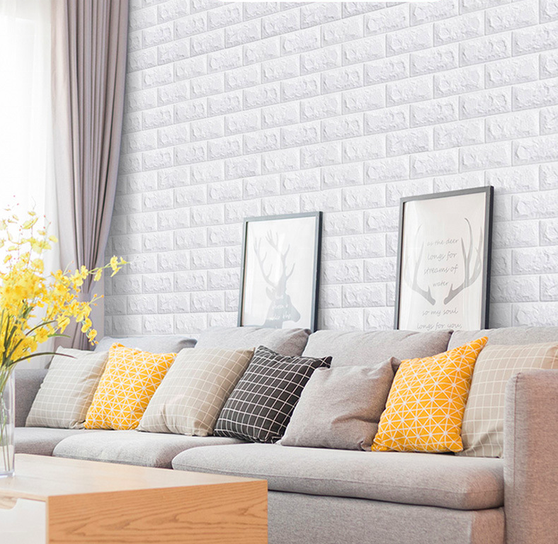 Cheap Wallpaper for Sale Self Adhesive Wall Tiles foam brick 3d wallpaper walls wholesale home decoration warm color wallpaper