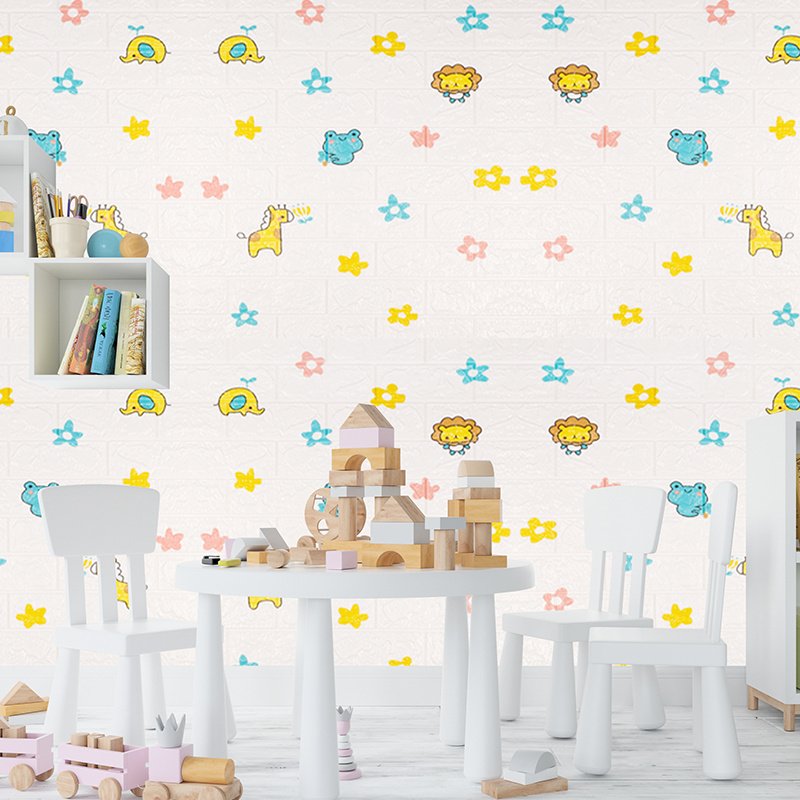 Linyi stock 3D wallpaper ,interior decoration wall sticker,hot selling baby room wallpaper. high quality wallpaper