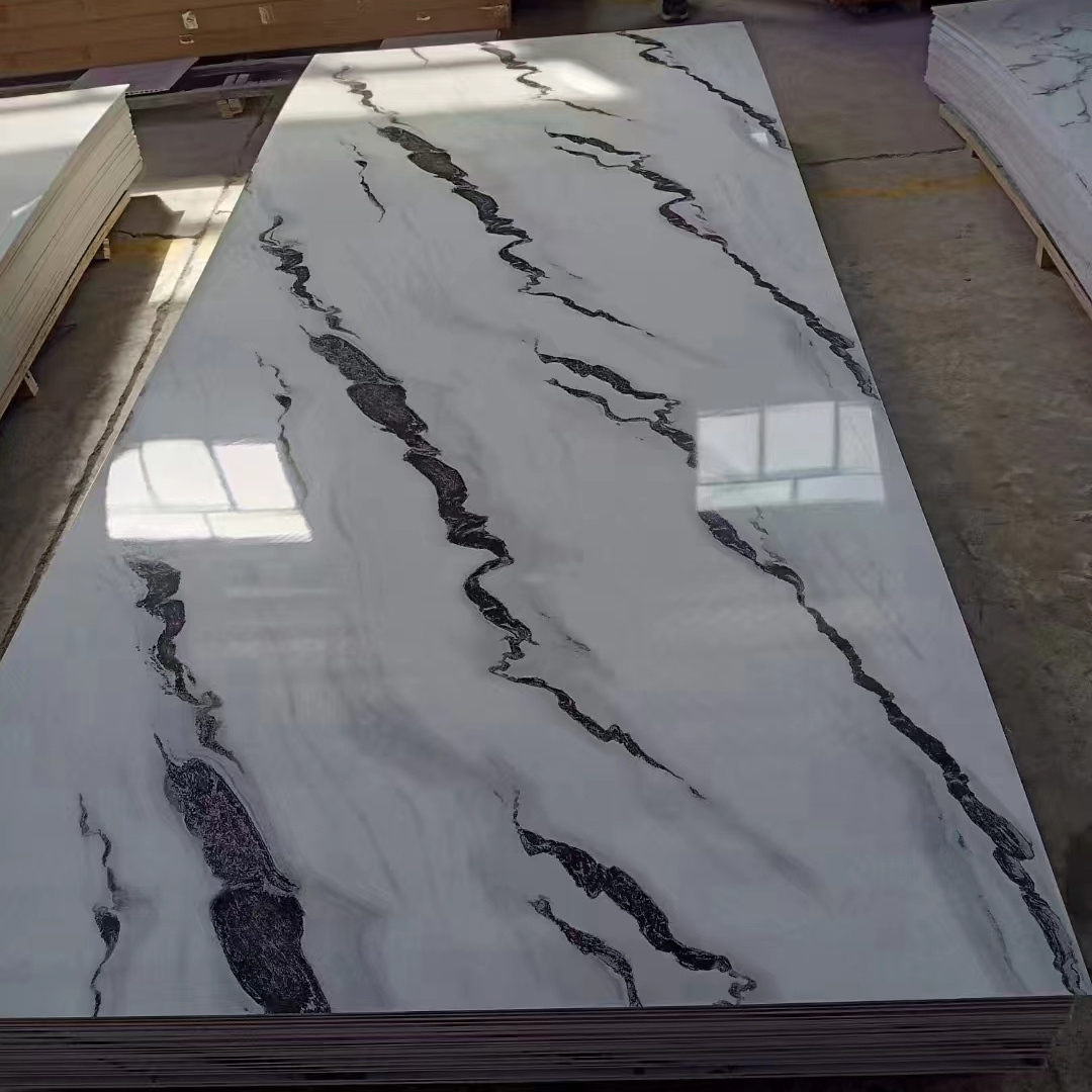 marble replacement pvc marble plate for wall decoration uv pvc sheet hot Sale Eco-friendly Marble alternative UV PVC Wall Sheet