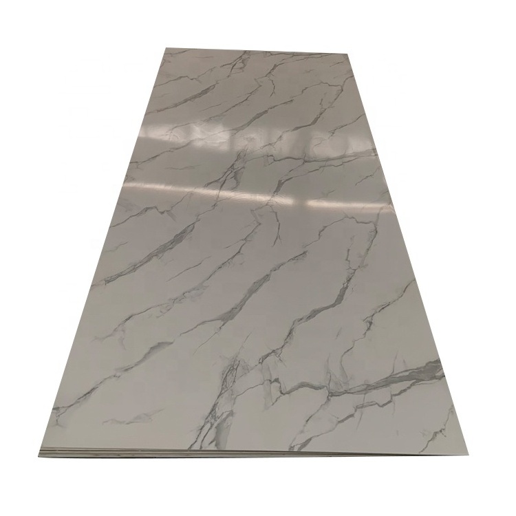 Marble PVC Foam sheet decorative texture board interior decor pvc 3d wall panel lamina artificial de marmol