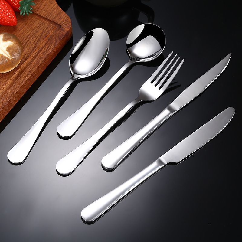 Hot Sale cheap 1010 Stainless Steel cutlery Flatware Sets stainless steel knife fork and spoon set for restaurant Hotel