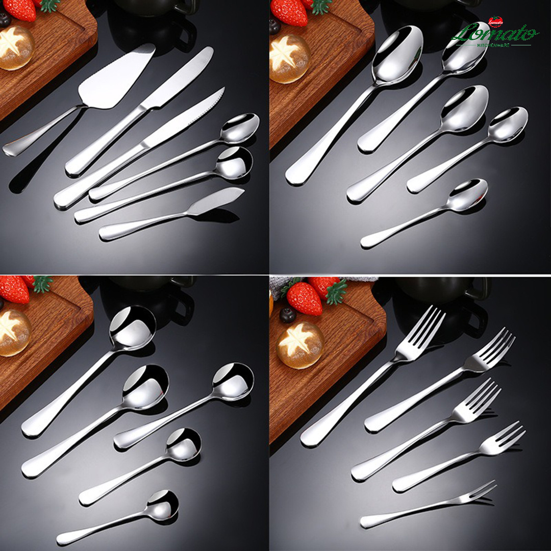 Hot Sale cheap 1010 Stainless Steel cutlery Flatware Sets stainless steel knife fork and spoon set for restaurant Hotel