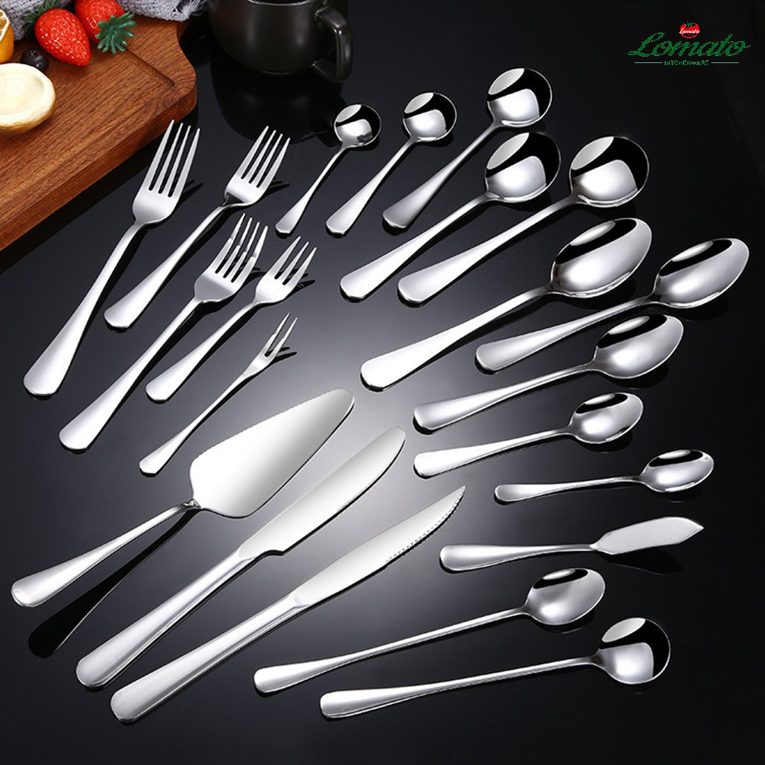 Hot Sale cheap 1010 Stainless Steel cutlery Flatware Sets stainless steel knife fork and spoon set for restaurant Hotel