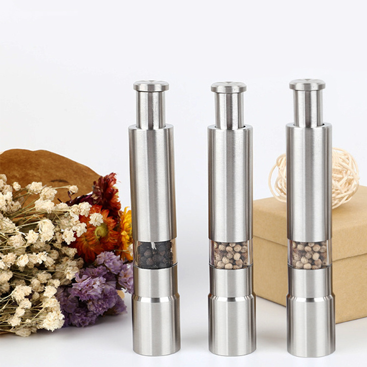 Wholesale Hotel Restaurant Equipment Full Size Stainless Steel Pepper Mill , salt pepper grinder & spice grinder