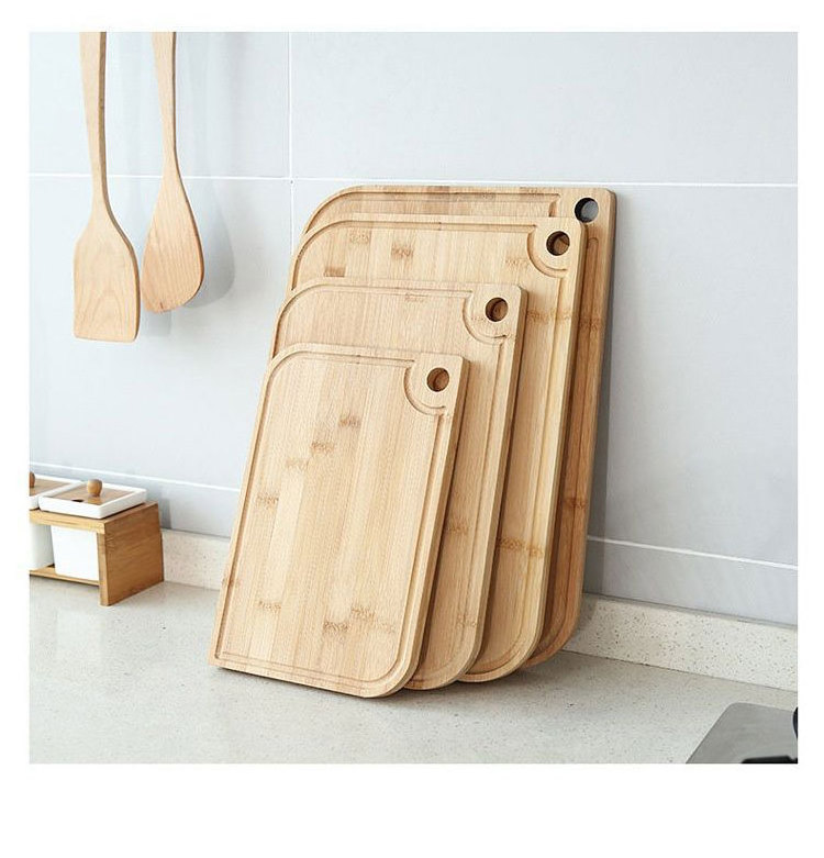 wholesale custom multifunctional  bamboo chopping board premium extra large medium small anti slip bamboo cutting boards set