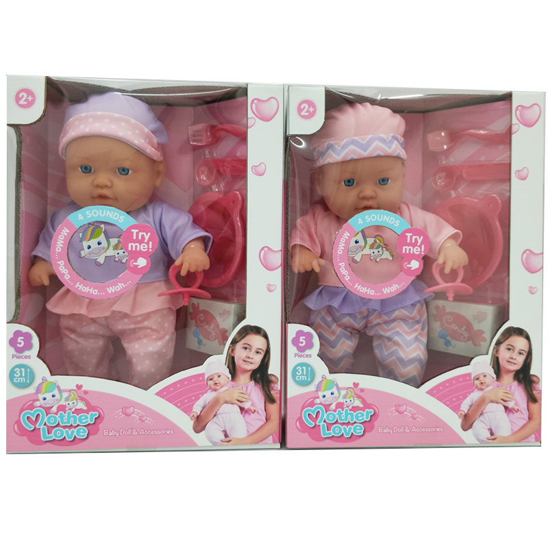 Christmas Kids Gift 30cm bebe reborn de silicone barato Doll With 4 Sounds/Realistic Baby Doll