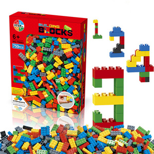 New 750pcs duplo building blocks DIY Assemble Plastic construction compatible duplo block set for kids