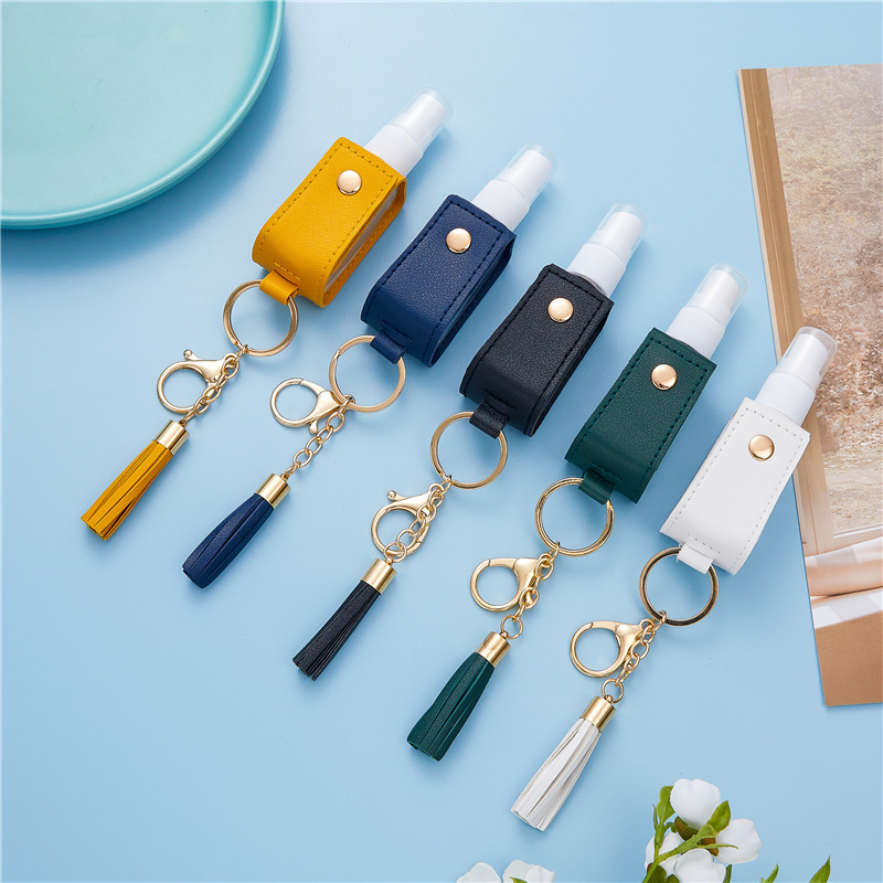 Keychain Colorful Portable 30ml Perfume Spray Bottle Plastic Pocket Alcohol Mist Spray Bottle