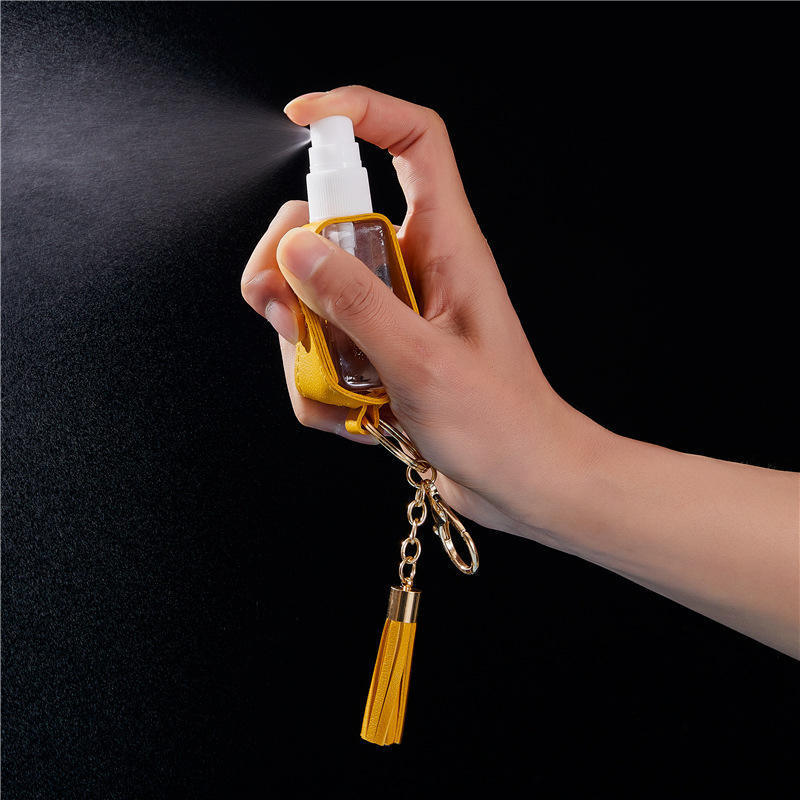 Keychain Colorful Portable 30ml Perfume Spray Bottle Plastic Pocket Alcohol Mist Spray Bottle