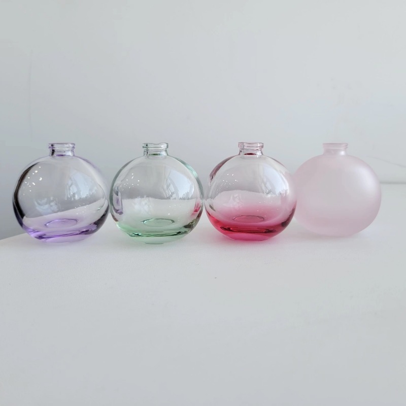 Luxury 30ml Empty Perfume Glass Bottles Round Clear Frosted Refillable Perfume Bottle Spray Parfum Bottle